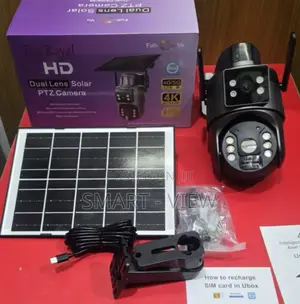 Dual Lens Solar Security CCTV Camera