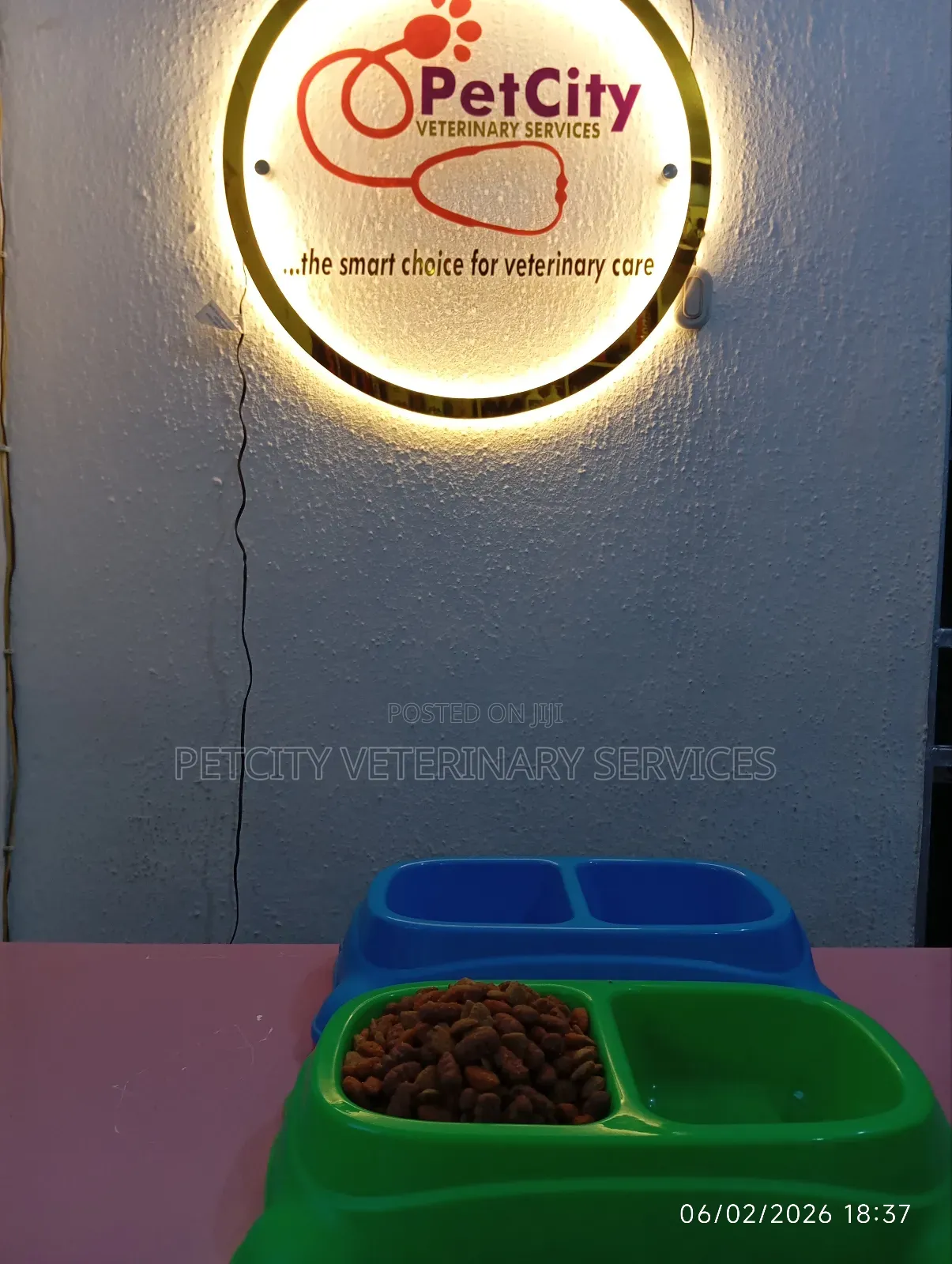 Plastic Double Pet Bowls – Perfect for Cats Dogs