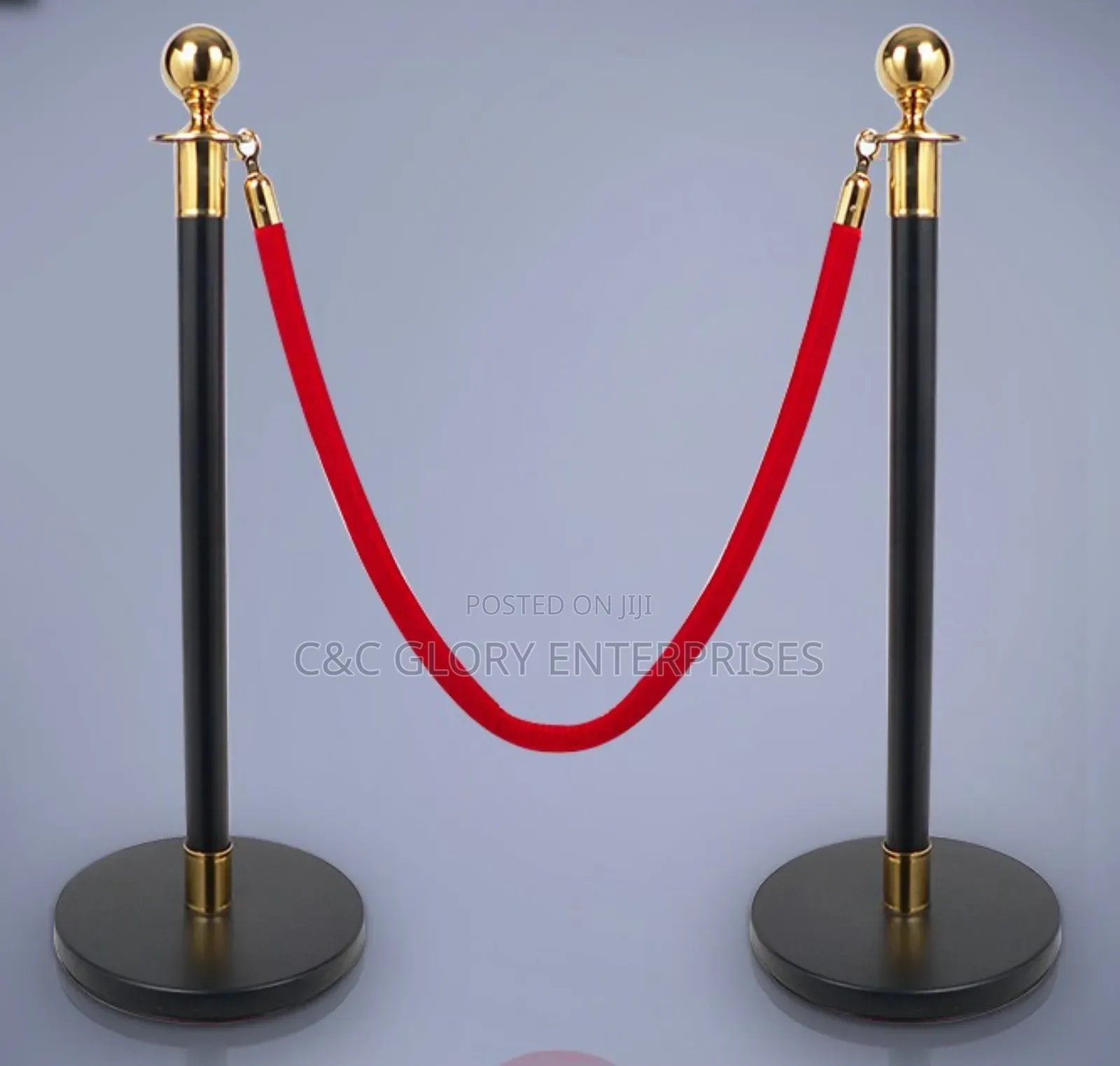 Queue/Crowd/ Control Black Stanchion / Exhibition Barrier With Ropes