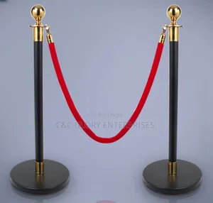 Queue/Crowd/ Control Black Stanchion / Exhibition Barrier With Ropes