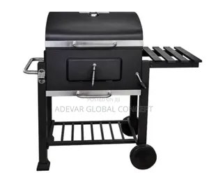 Campfire Outdoor Smokeless Barbecue Charcoal BBQ Grill Trolley Table