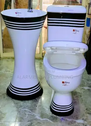 Bestworth Uk" Brand Water Closet and Standing Wash-Hand Basin Set,
