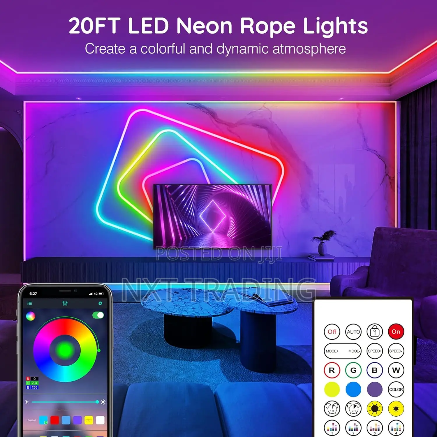 Ailbton 20ft Neon Rope Light.