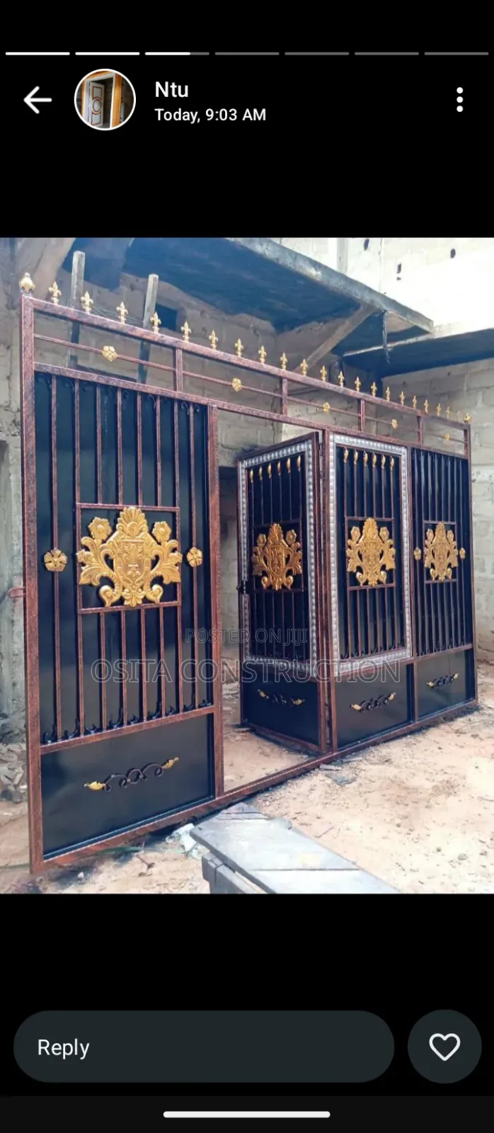 14ft Wrought Iron Gate Rolling Gate