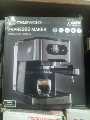 Daewoo 20-Bar Pressure Espresso Coffee Maker With Steam Wand - 1350w