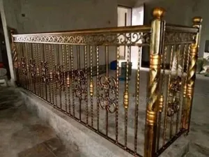 Double Heart Wronght Iron Handrail