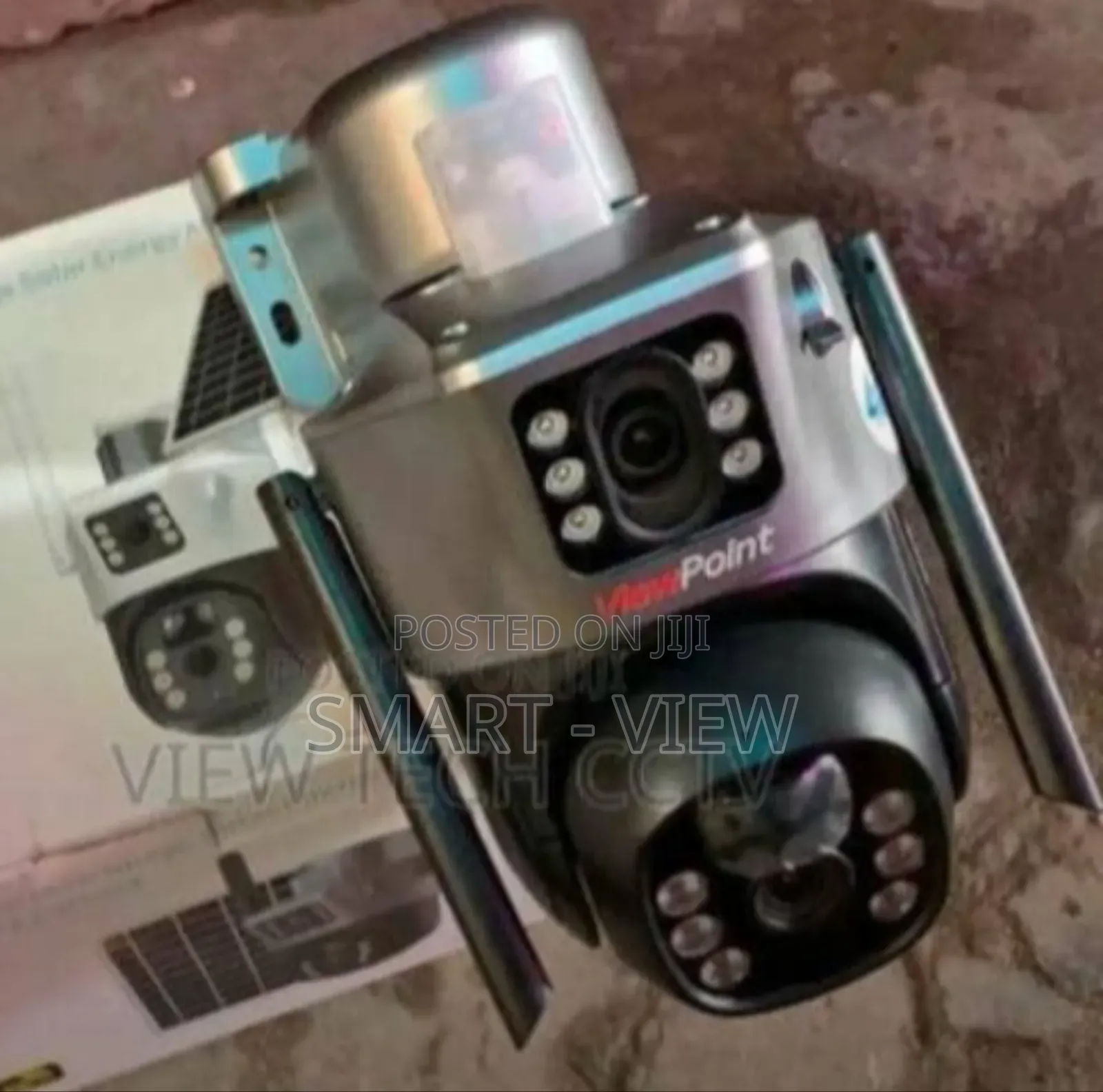 Solar CCTV Camera Dual Lenses