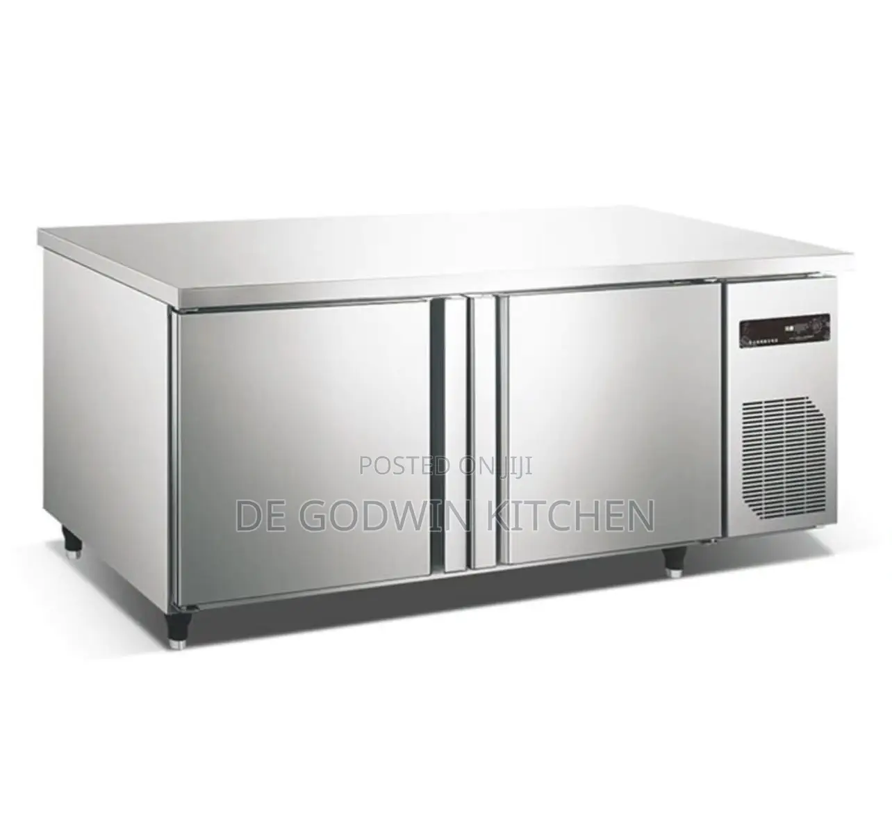 Stainless Steel 5ft Counter 2doors Fridge