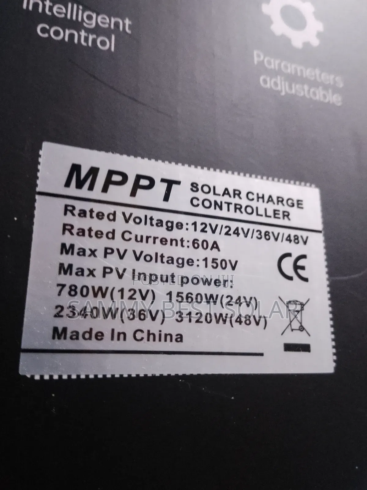 Sunfield 60ah 12v/24v/36v/48v MPPT Solar Charge Controller