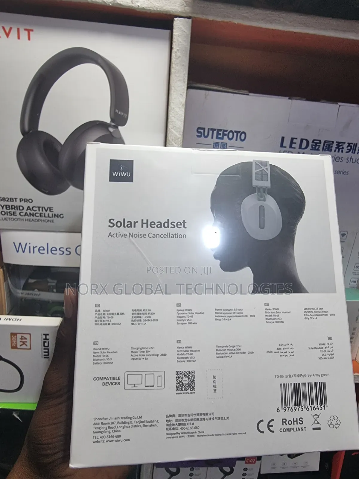 Wiwu Solar Active Noise Cancelation Headset
