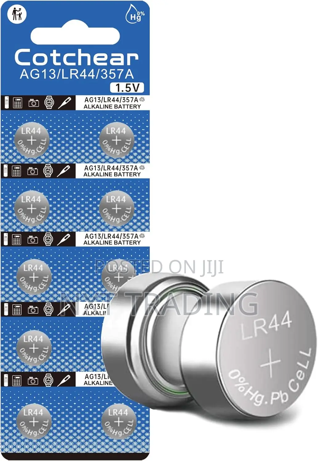 Cotchear Ag13/Lr44/357a Alkaline Button Cell Batteries