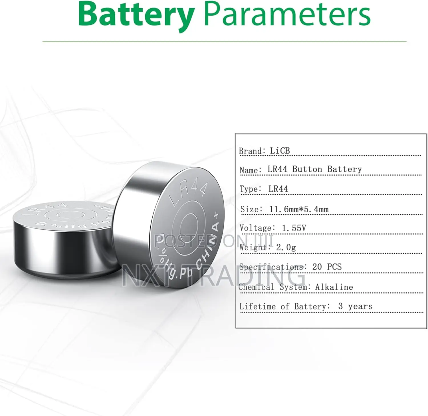 Cotchear 20pcs Ag5 Button Cell Battery