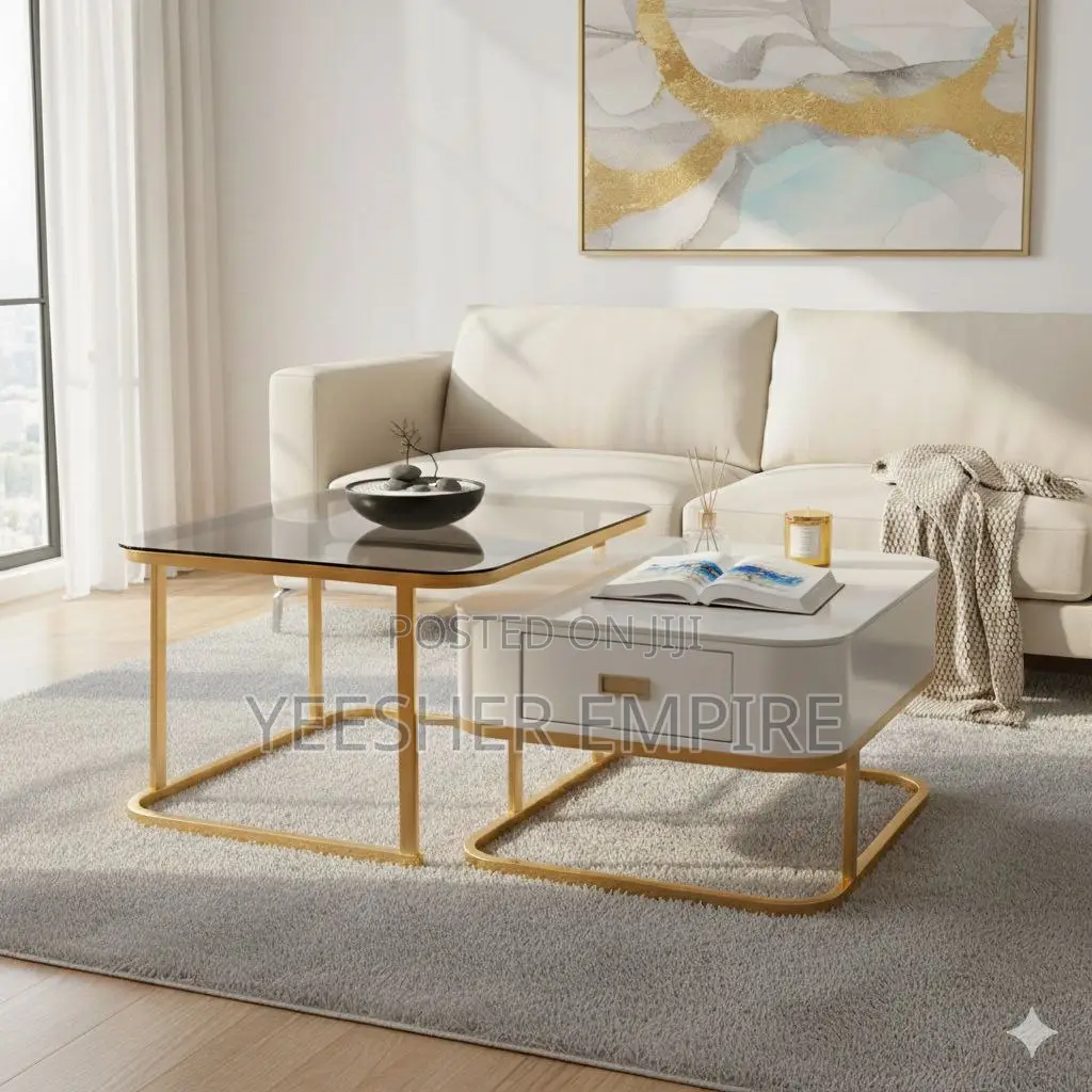 Marble Center Table With Drawer