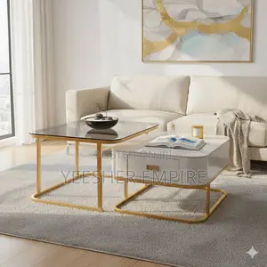 Marble Center Table With Drawer