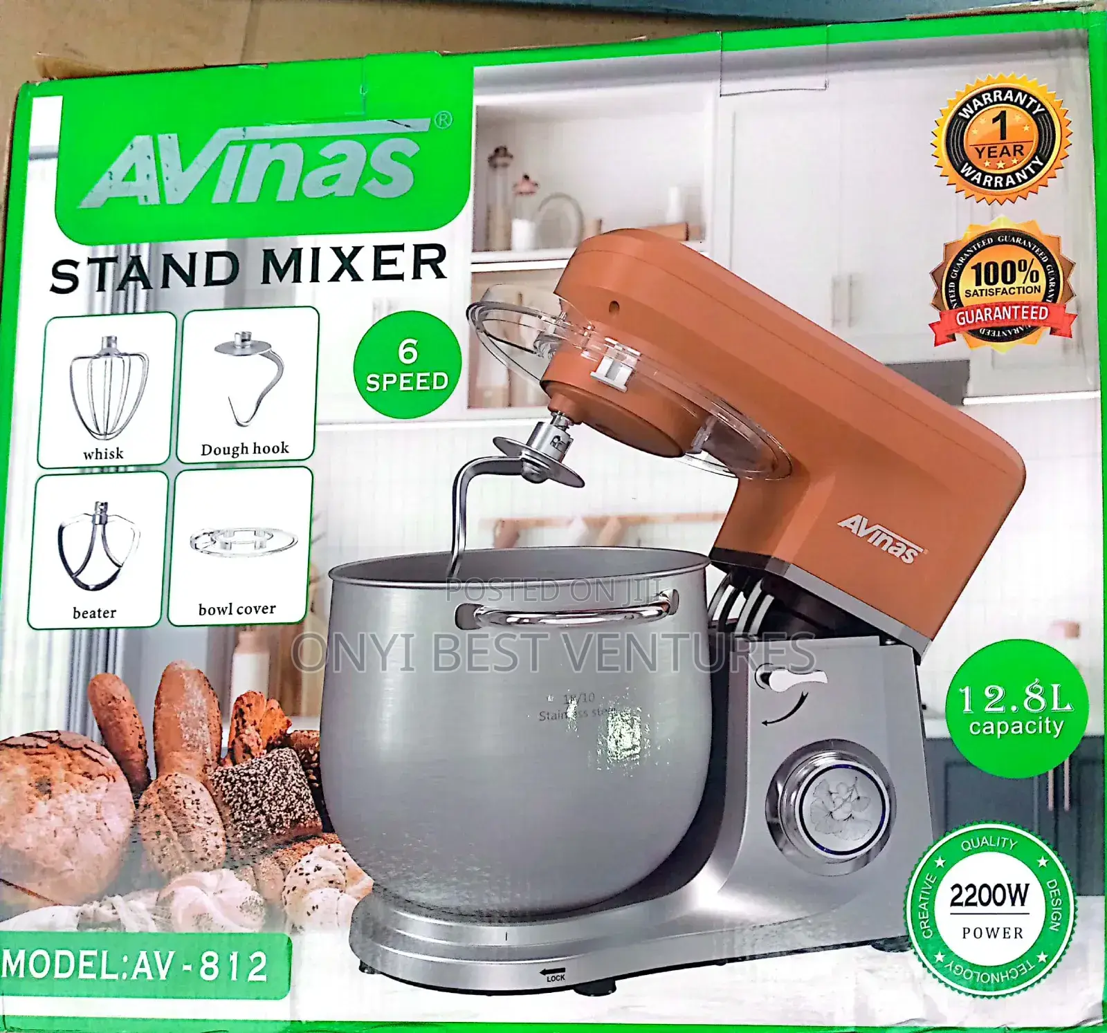 12.8i Stainless Steel Bowl Stand Mixer