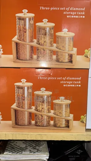 3piece Set Storage Tank With Wooden Cover