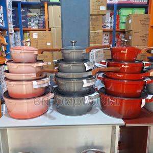 4in1 Original Iron Cast Cookware Black White Red Yellow Blue in Ilesa ...