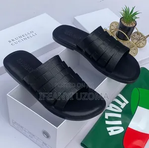 Italian Leather Men Slippers