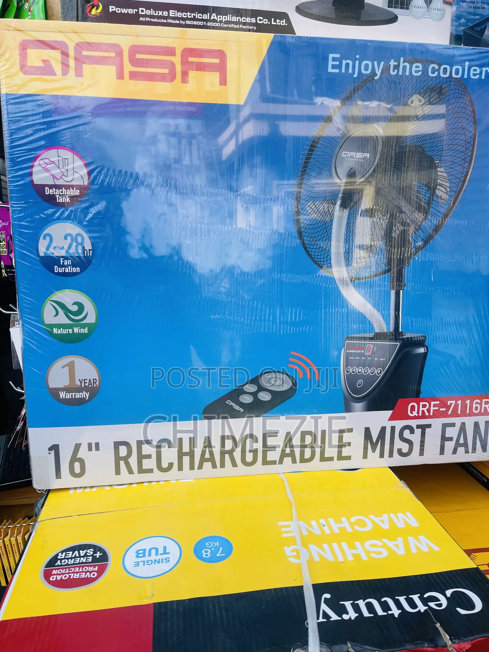 Qasa 16" Rechargeable Mist Fan