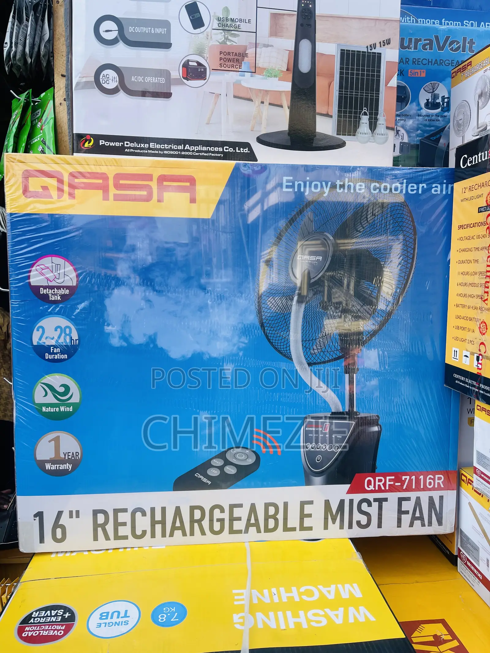 Qasa 16" Rechargeable Mist Fan