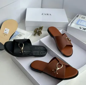 Zara Leather Slippers