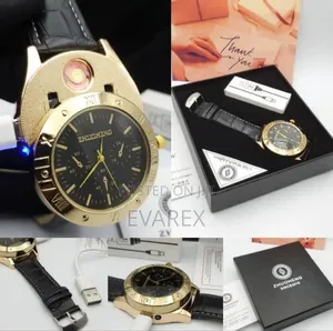 Smokers Wrist Watch With Lighter and Usb Cord Charger
