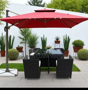 Executive Big Umbrella With Outdoor 4 Seaters Dining