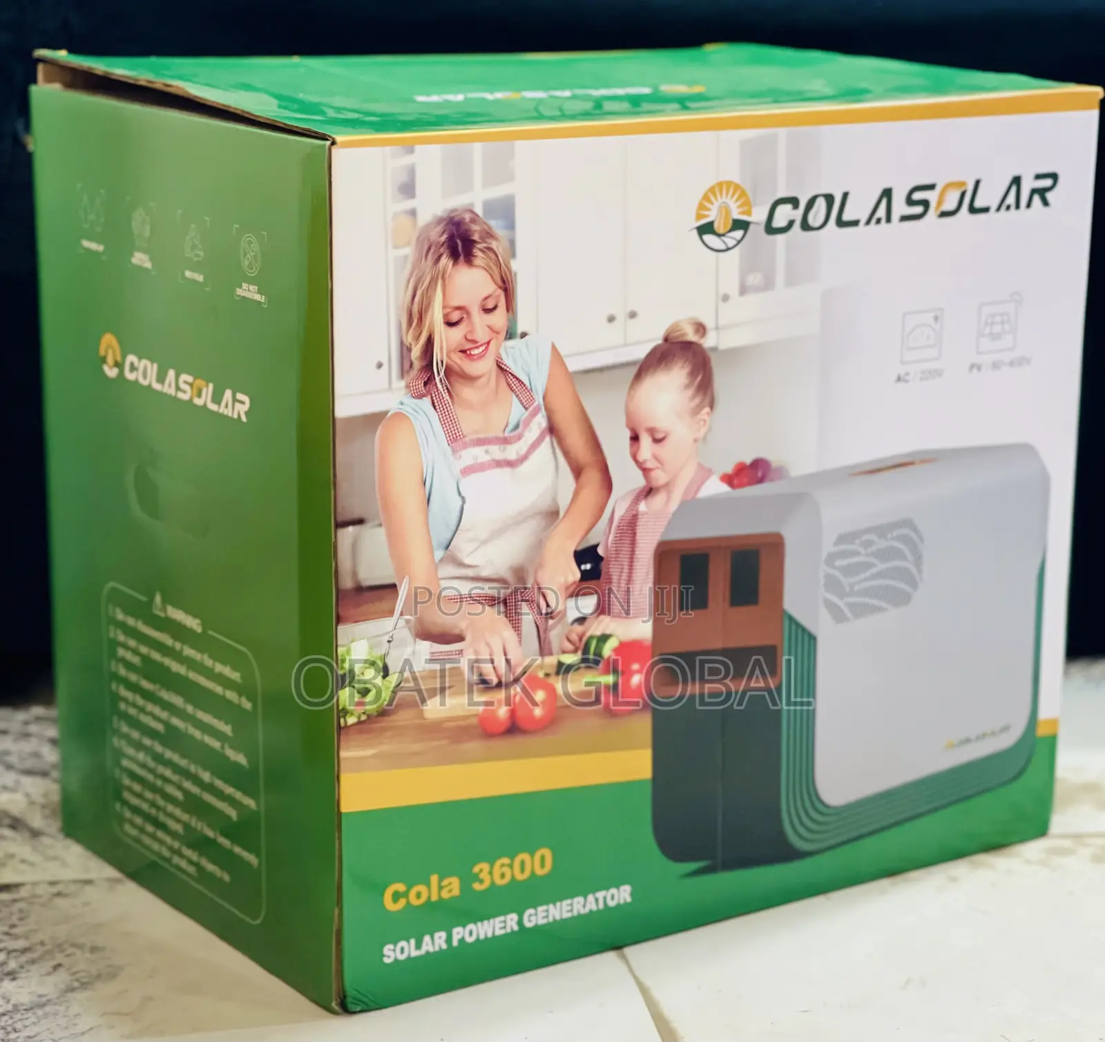 Cola 3600 Solar Power Generator