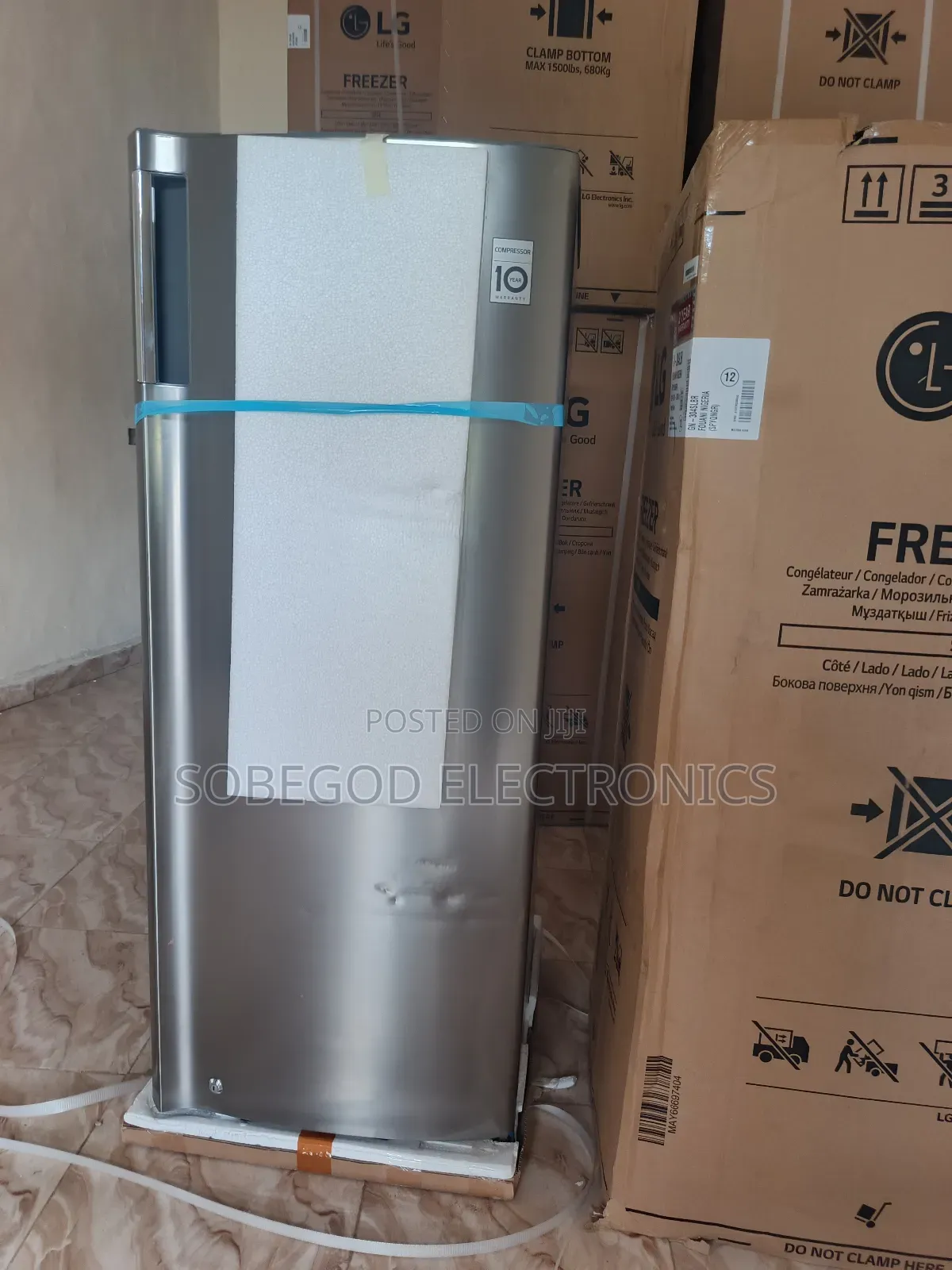 Lg Upright Freezer Silver 304