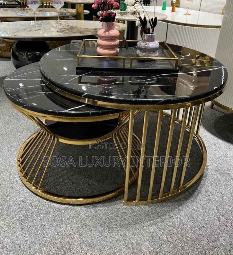 Modern Luxury Nested Marble Top Center Table