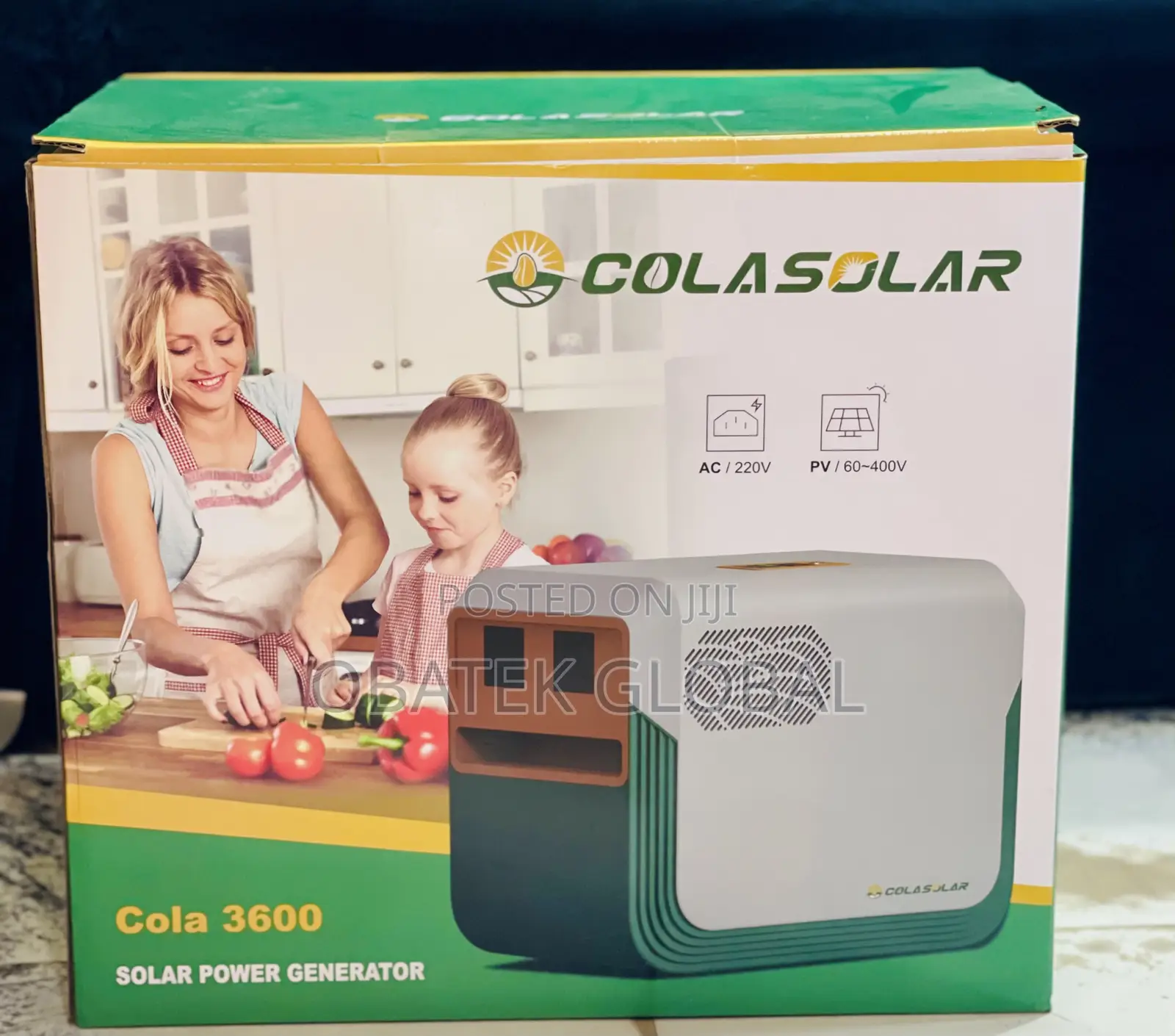 Cola 3600 Solar Power Generator