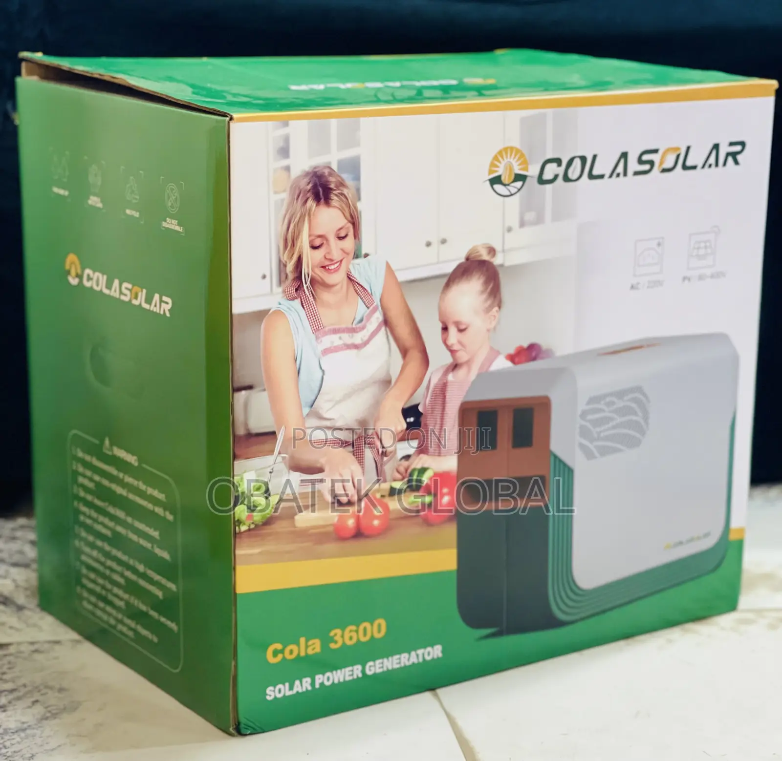 Cola 3600 Solar Power Generator