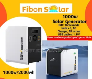 1000watt 2kwh Fibon Solar Generator With 3pics of Panel