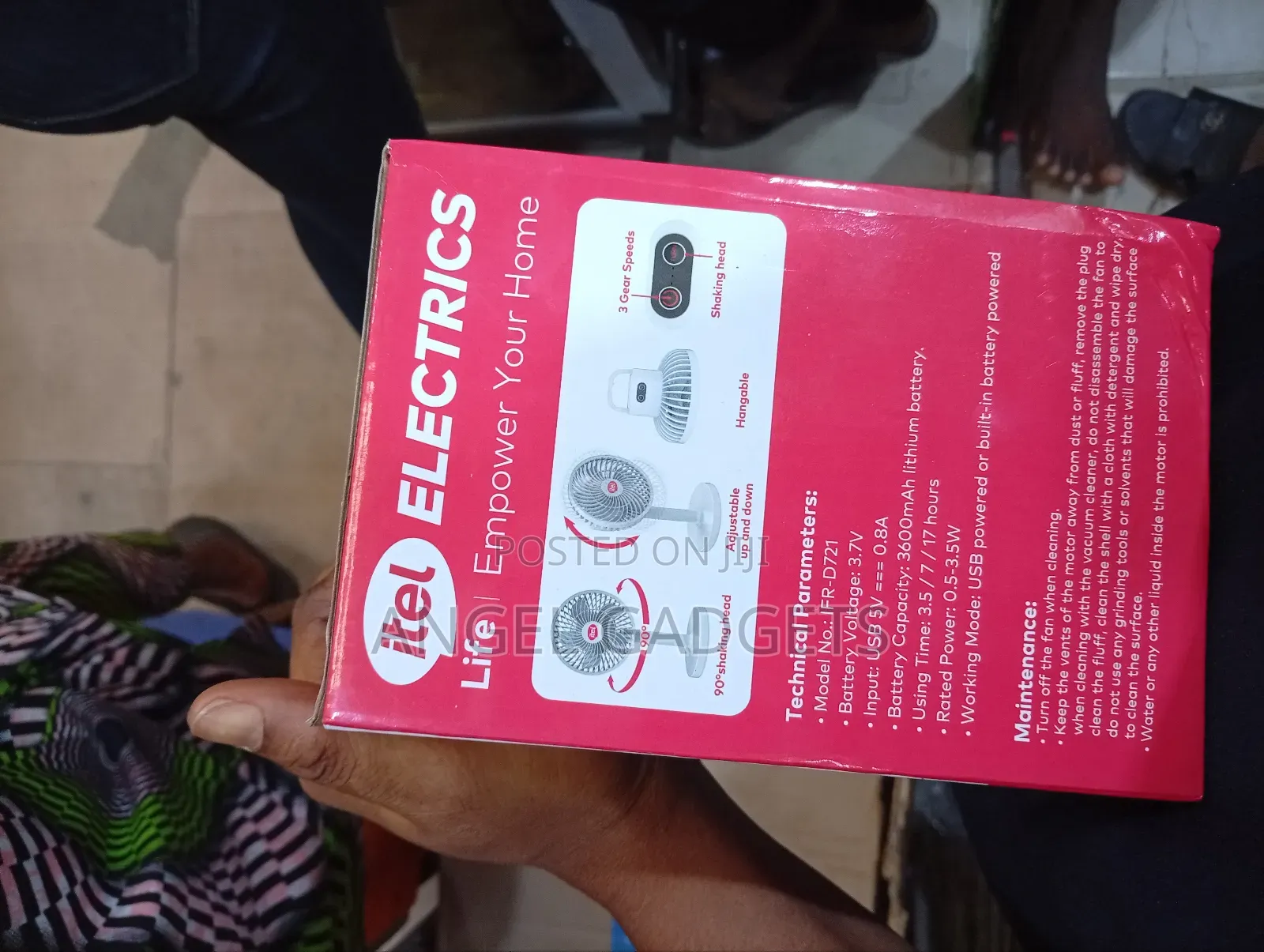 Itel Hurricane Rotating Fan