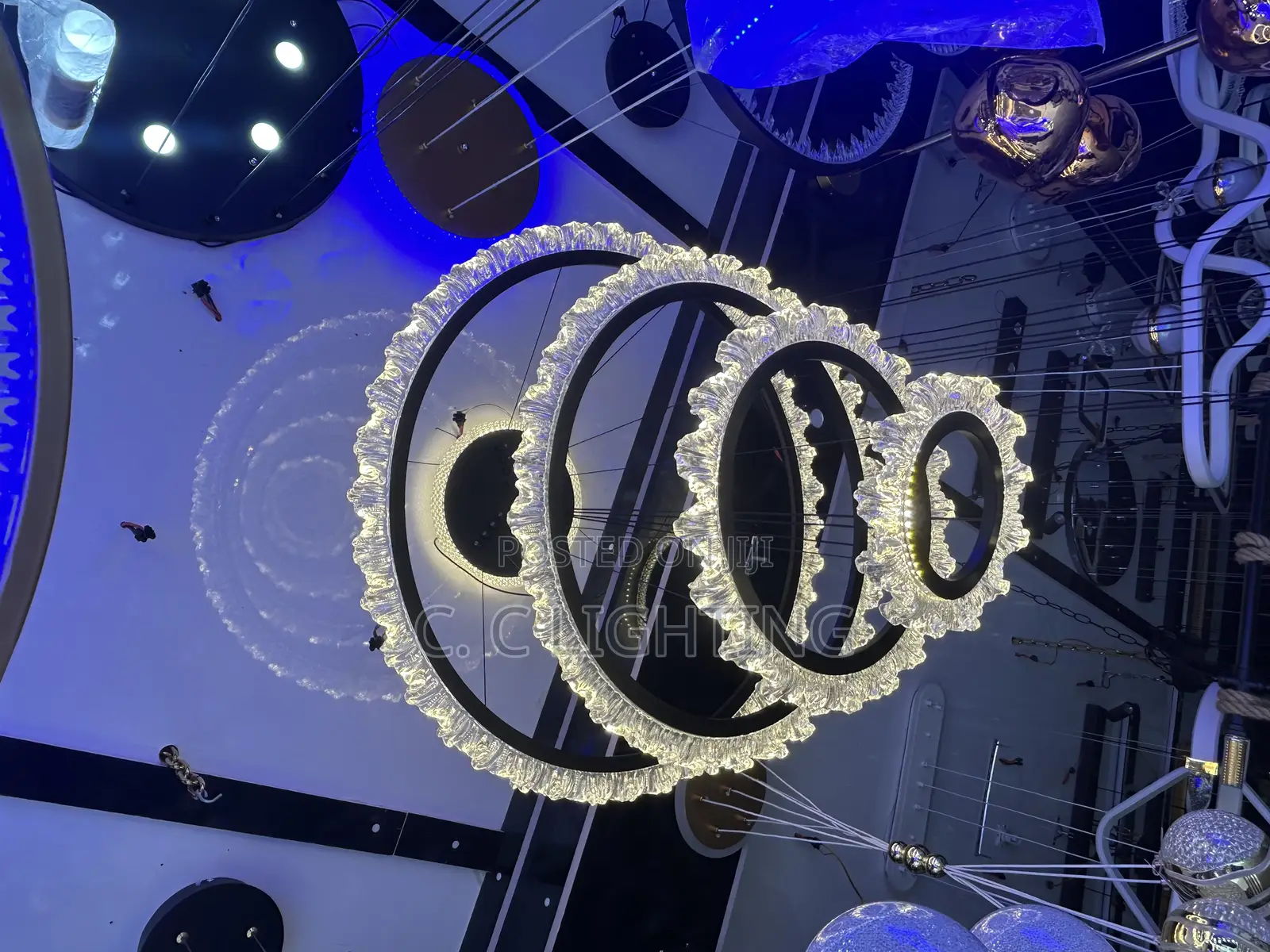 Led Four Drop Chandelier Light