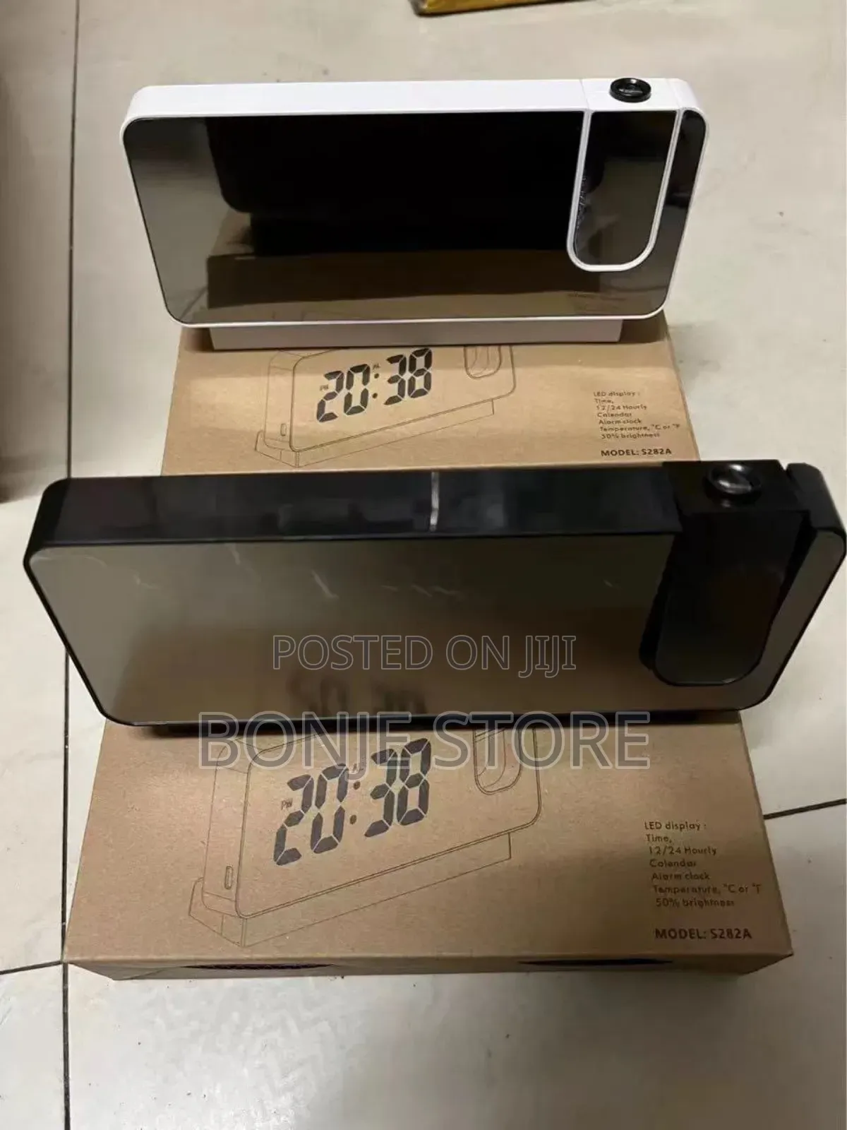 Digital Alarm Clock Led Screen Projection Desktop Clock