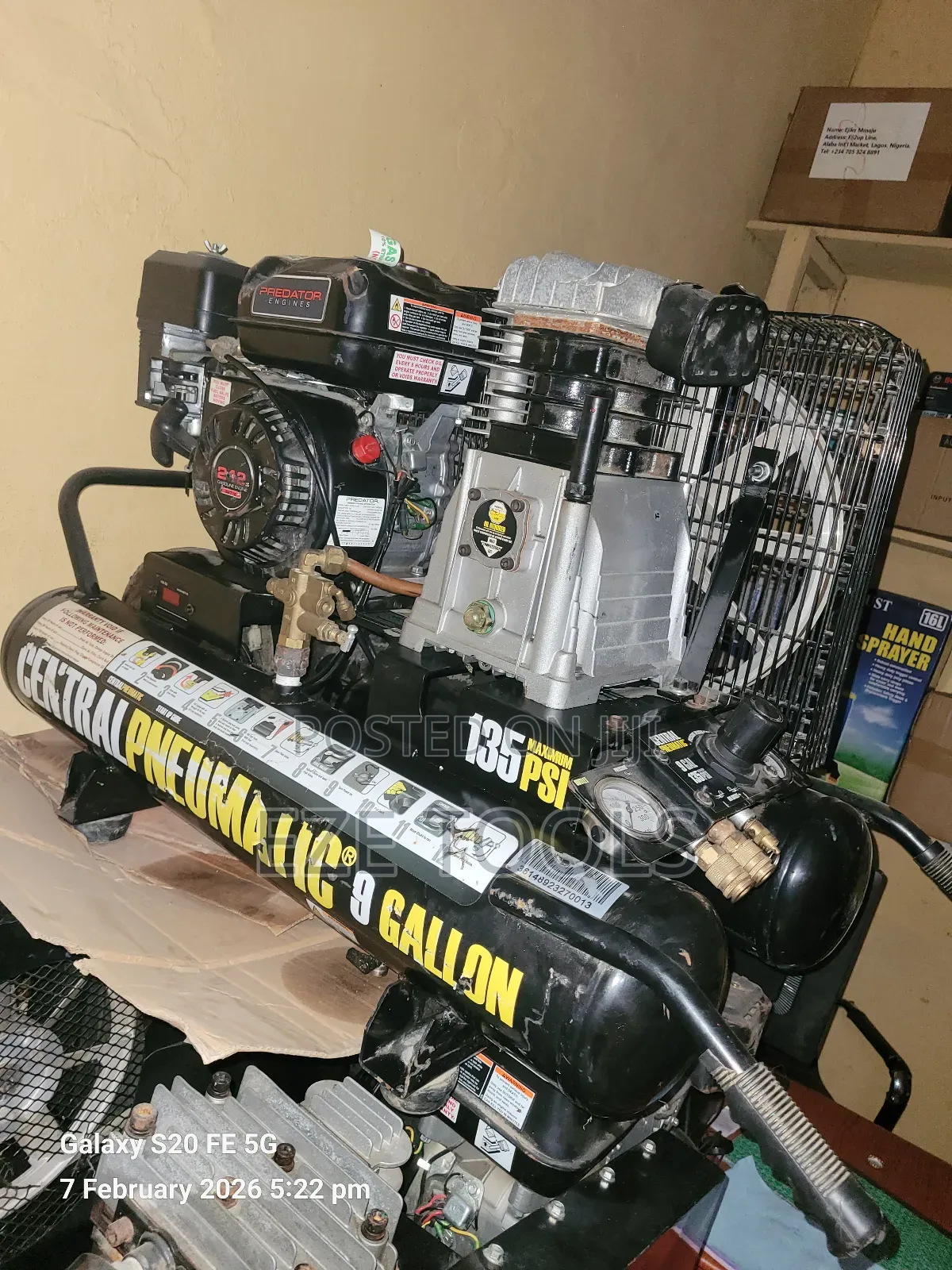 Central Pneumatic Air Compressor