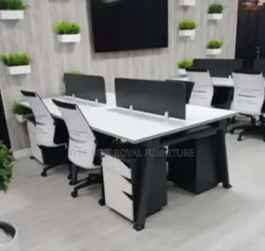 4seater Office Workstation With Mobel Drawer
