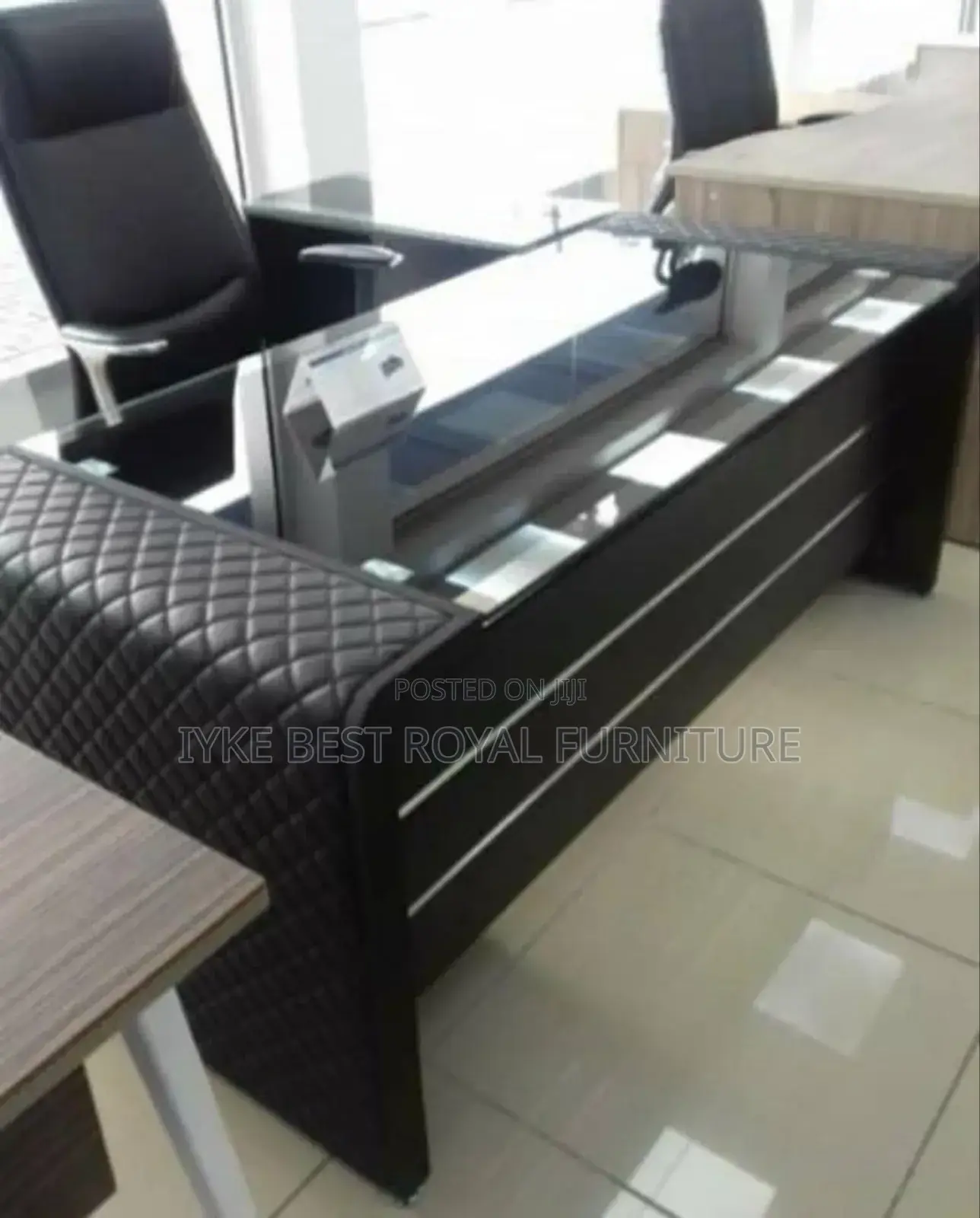 1.6miter Office Executive Tables With Extension and Mobile Drawers
