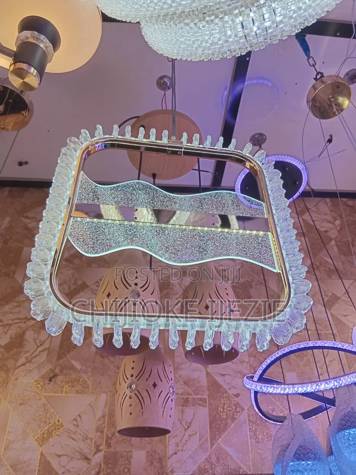 Led Chandelier Light With Modern Finish