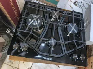 Original Quality Bosch Black Stainless Steel 4 Burners Gas Cooker Hob