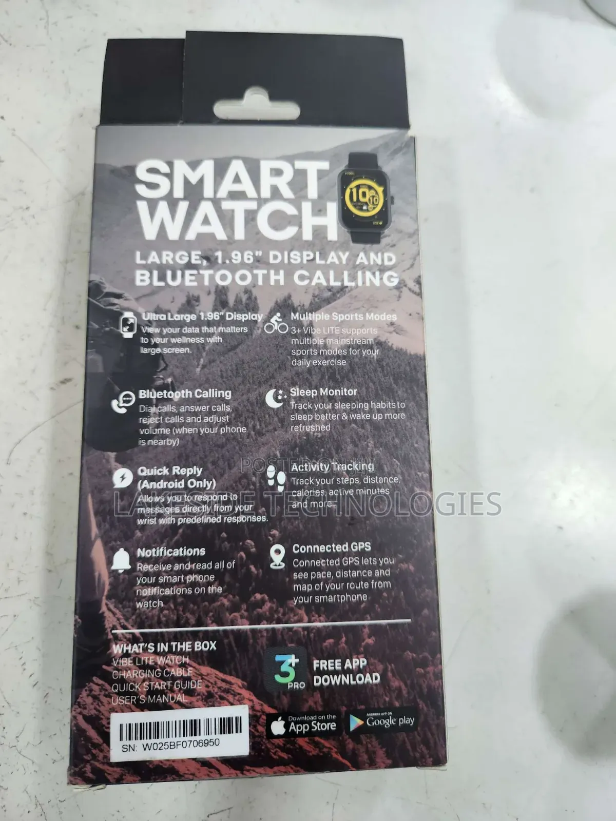 3+ Vibelite Smartwatch