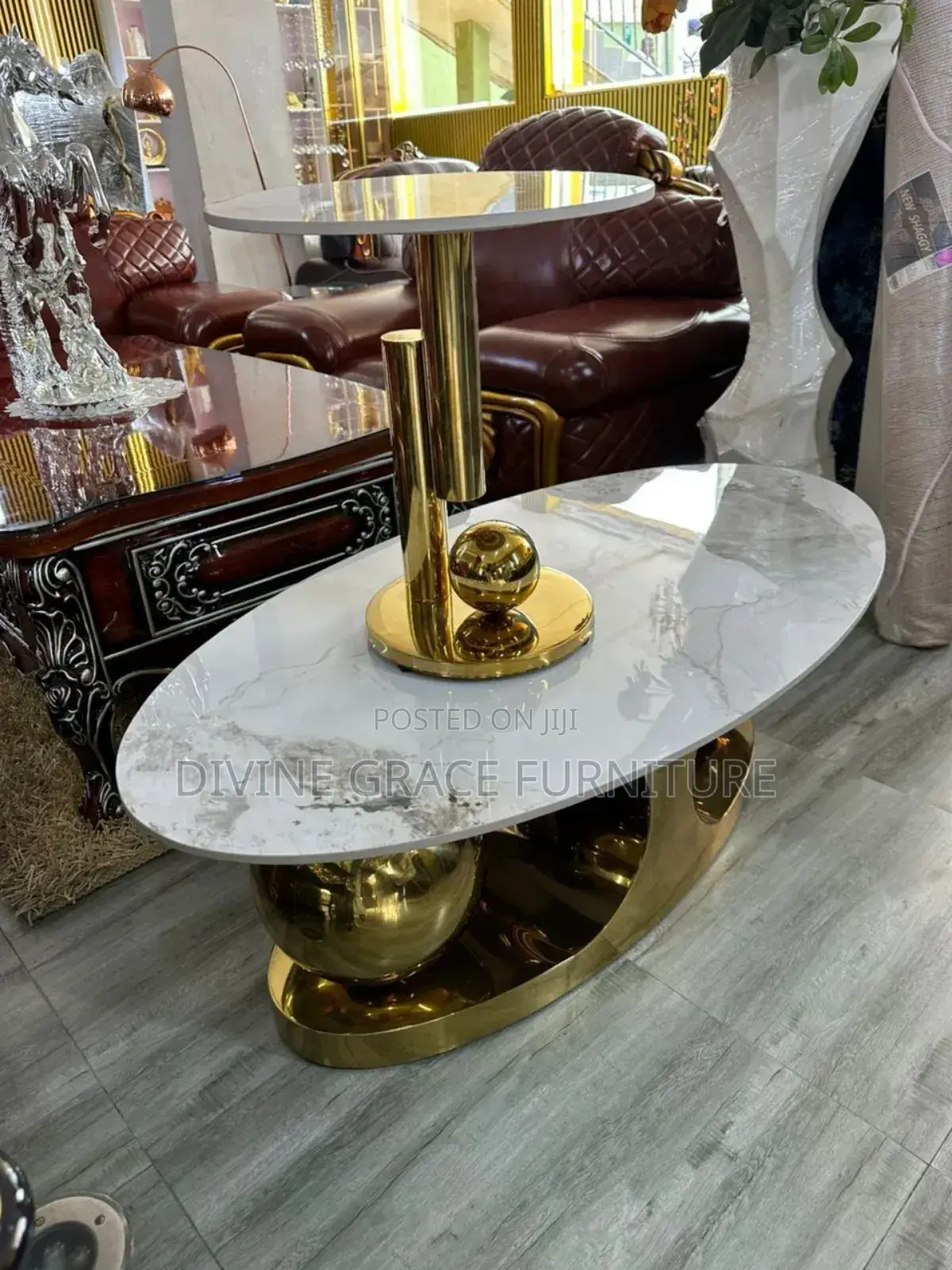 Marble Center Table Set 2in1