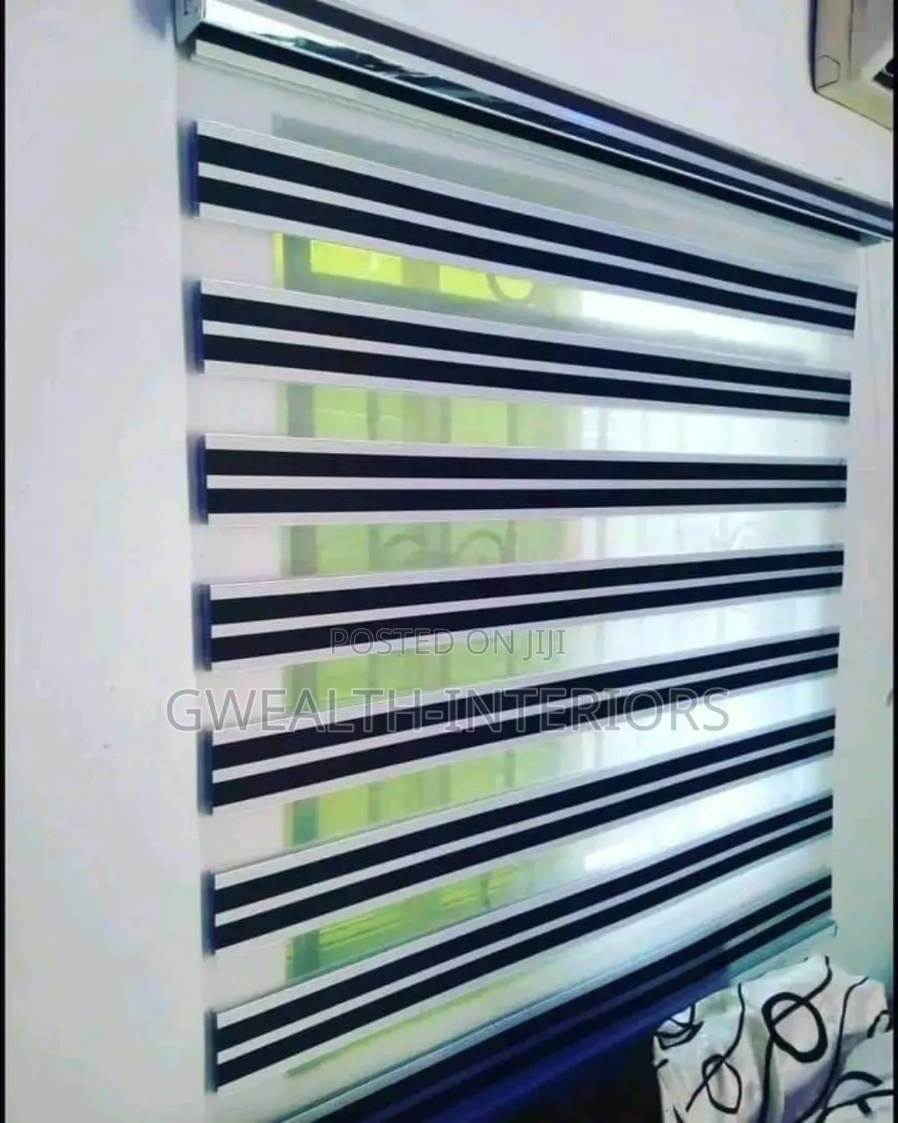 Black and White Window Blinds