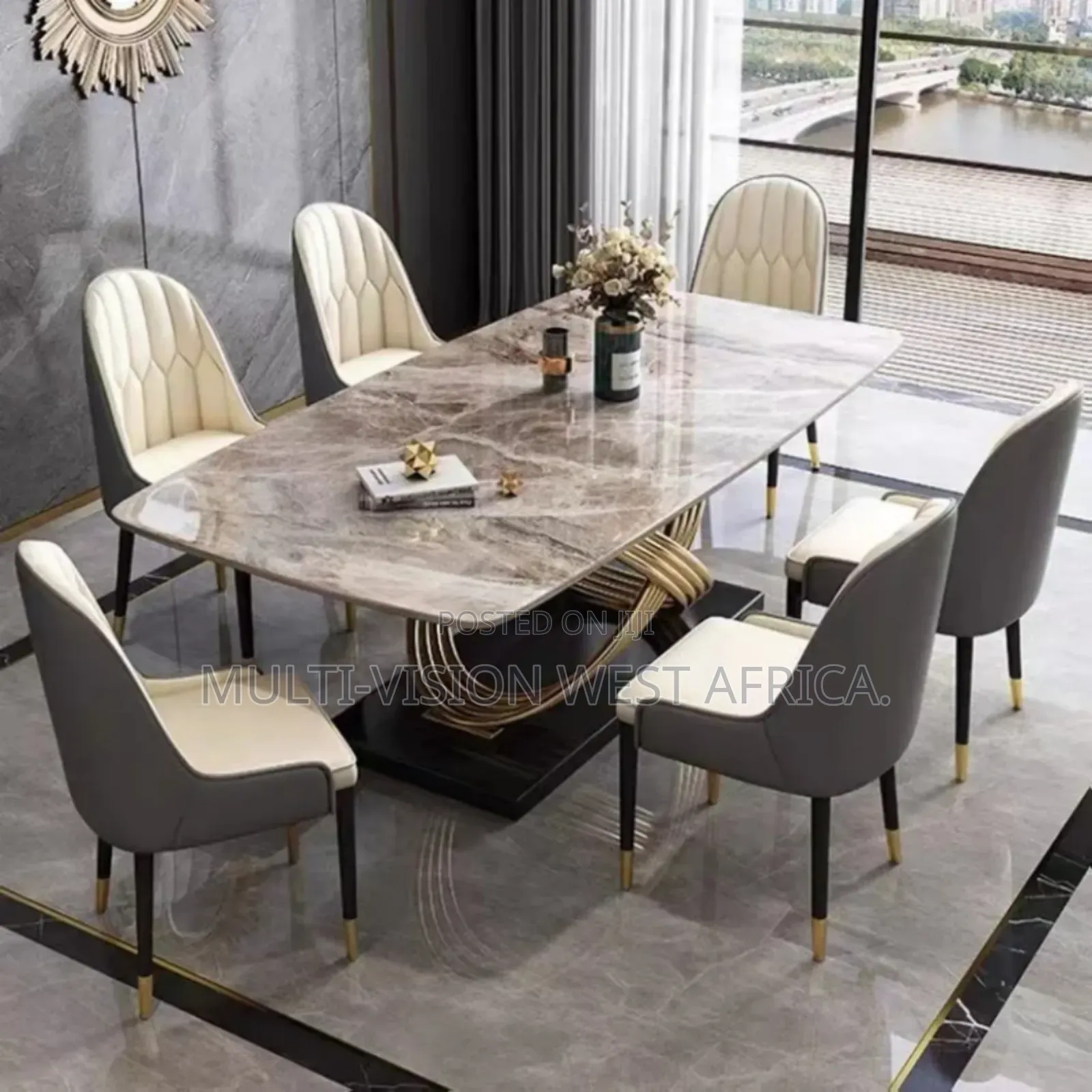 Dinning Table Set With 6-Chairs