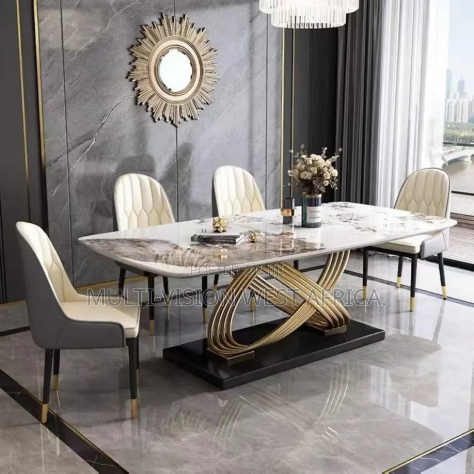 Dinning Table Set With 6-Chairs