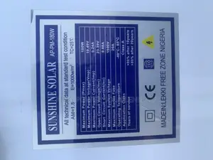 Brand New Sunshine (Bona) 180w Solar Panel