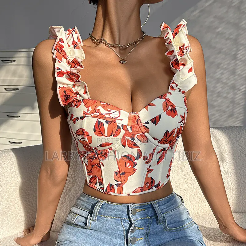 Ruffle Hand Crop Top
