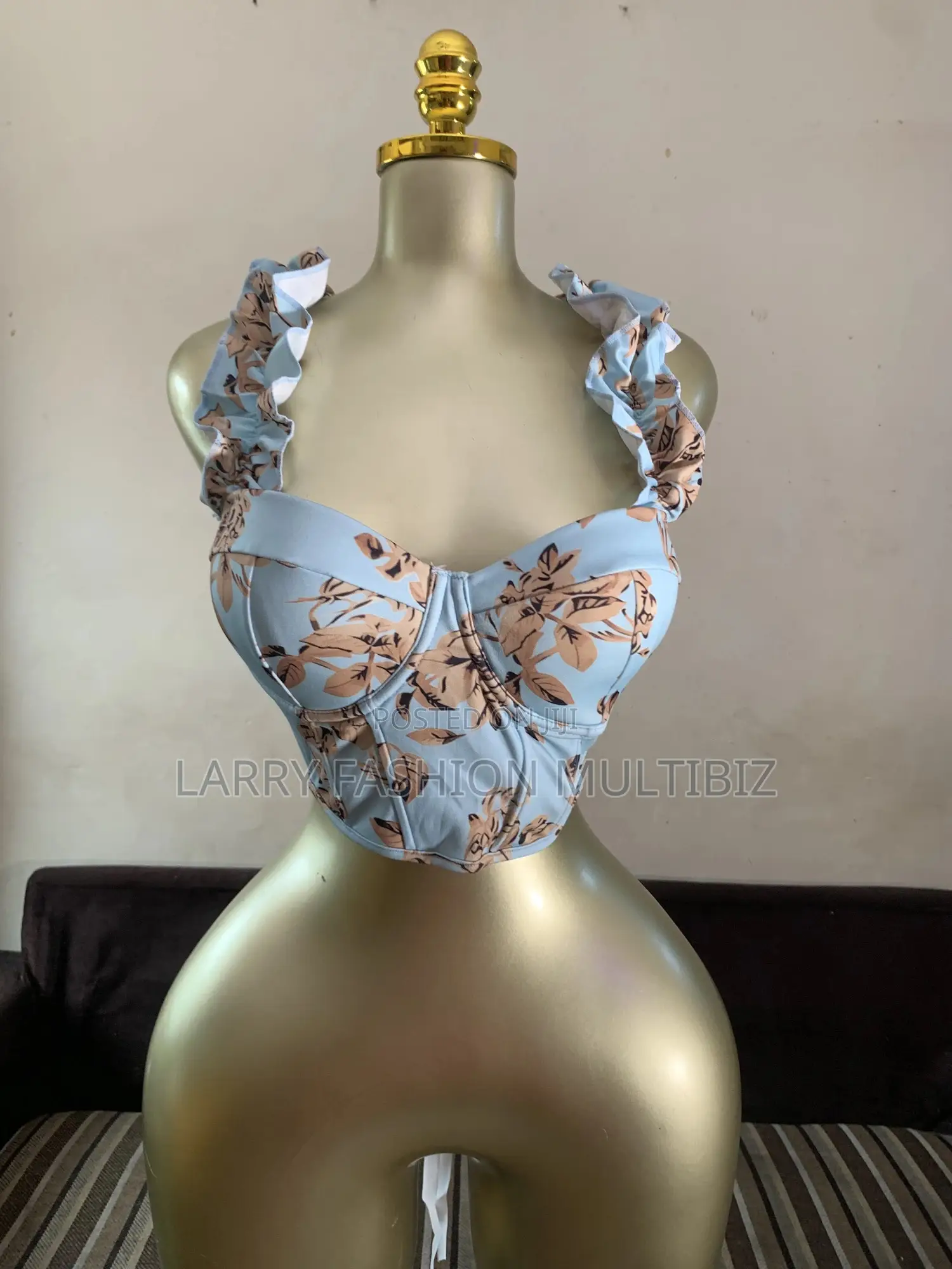 Ruffle Hand Crop Top