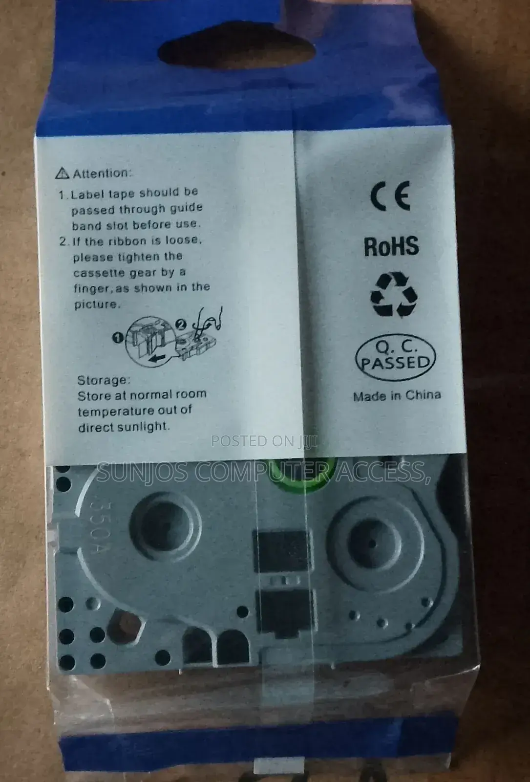 Whit and Black Labeling Cartridge 12mm